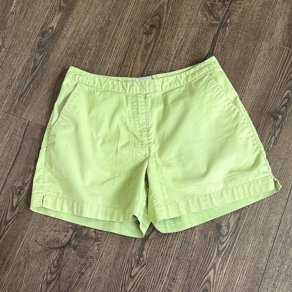 Adidas Women's Cotton Shorts in Lime Green 8